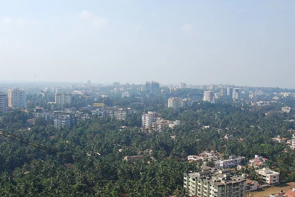 Mangaluru's skyline rising above coconut palms